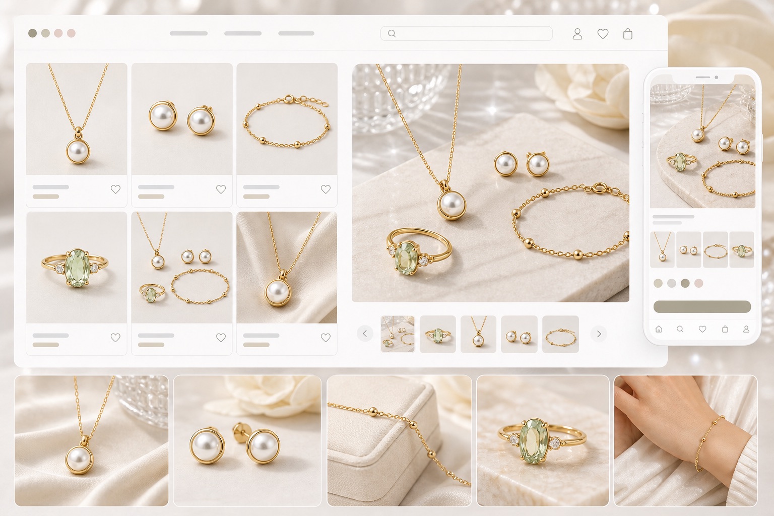 AI Jewelry Photography til ecommerce-brands | Rewarx Studio AI - Ecommerce-use cases for smykker AI Jewelry Photography til ecommerce-brands | Rewarx Studio AI - Ecommerce-use cases for smykker