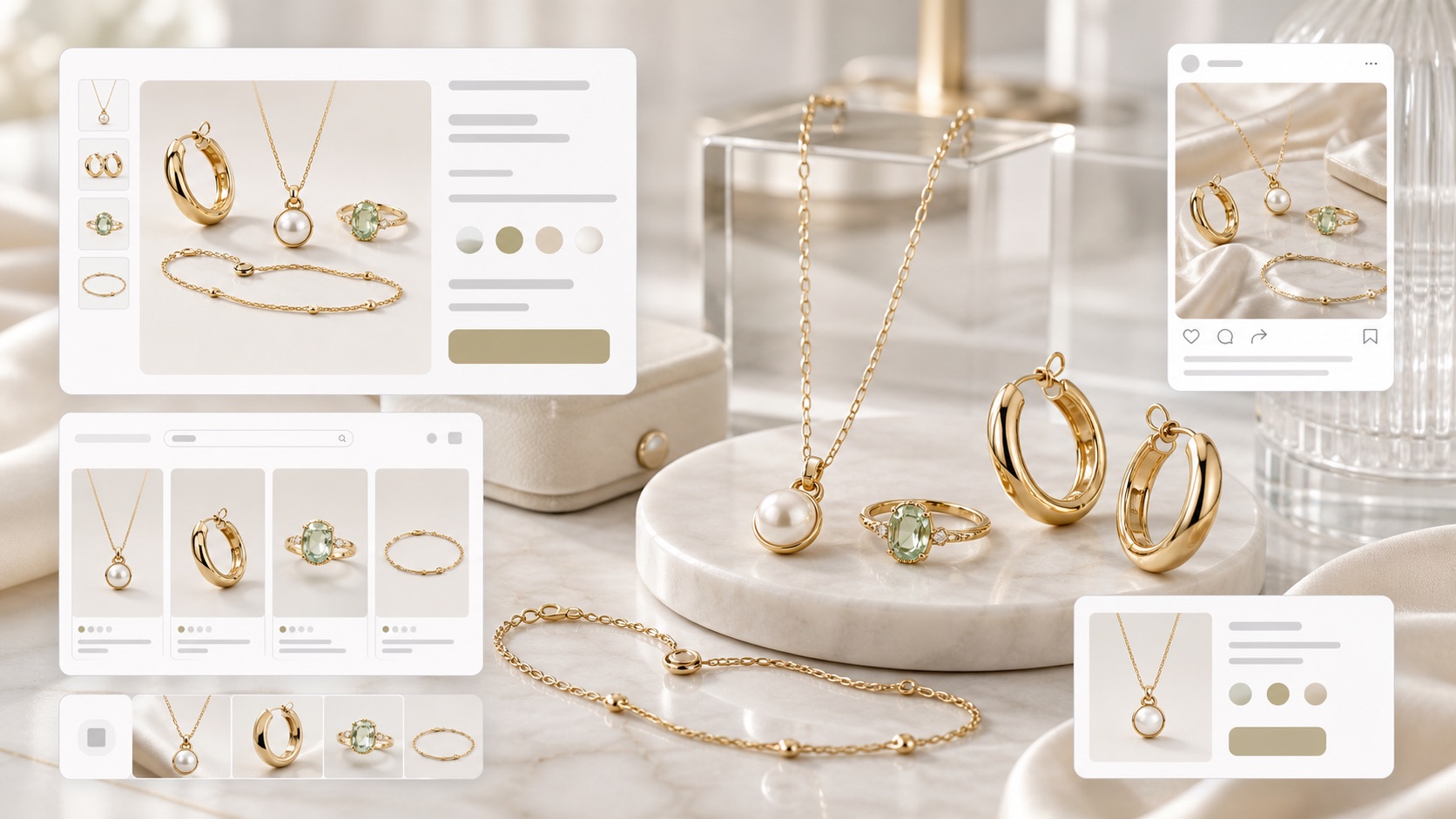 AI Jewelry Photography til ecommerce-brands | Rewarx Studio AI - Smykkefotografi er svært, fordi hver refleksion og lille detalje påvirker tillid. AI Jewelry Photography til ecommerce-brands | Rewarx Studio AI - Smykkefotografi er svært, fordi hver refleksion og lille detalje påvirker tillid.