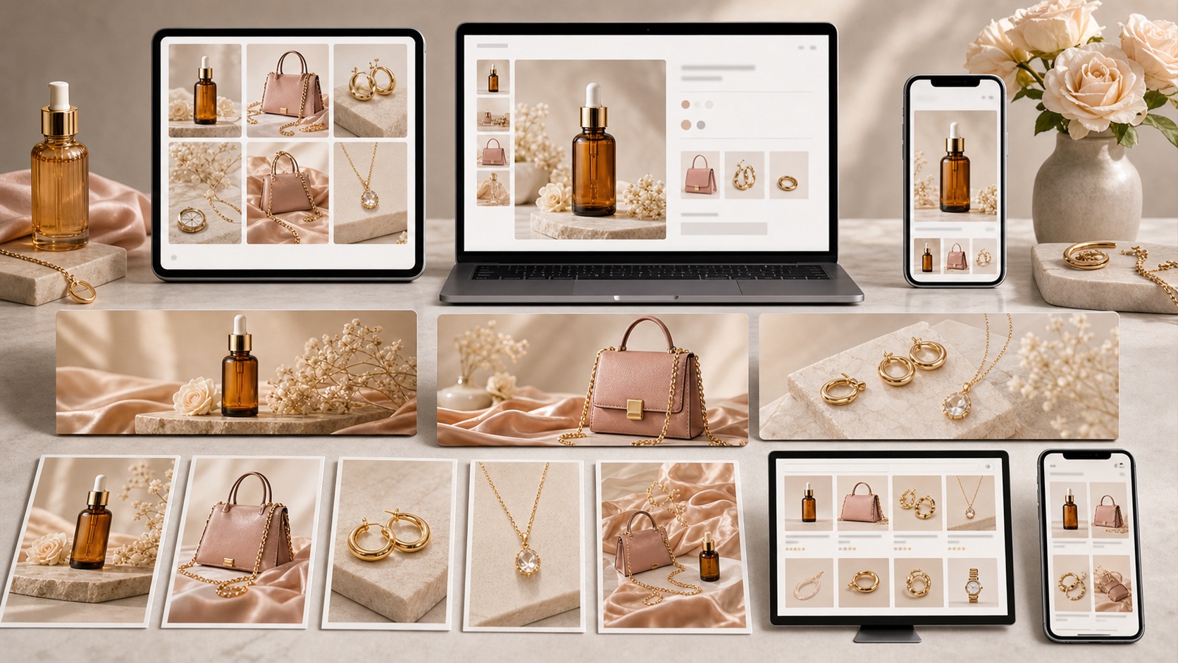 AI-Produktfoto Use Cases für Beauty Fashion Schmuck Ecommerce und Ads AI-Produktfoto Use Cases für Beauty Fashion Schmuck Ecommerce und Ads