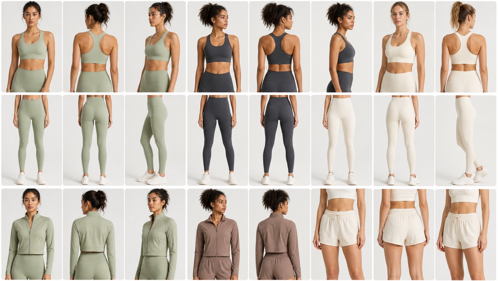 Rewarx Studio AI Shopify activewear -kuvageneraattori: Activewear-ostajien on nahtava kangas, saumat, tukialueet ja vari Rewarx Studio AI Shopify activewear -kuvageneraattori: Activewear-ostajien on nahtava kangas, saumat, tukialueet ja vari