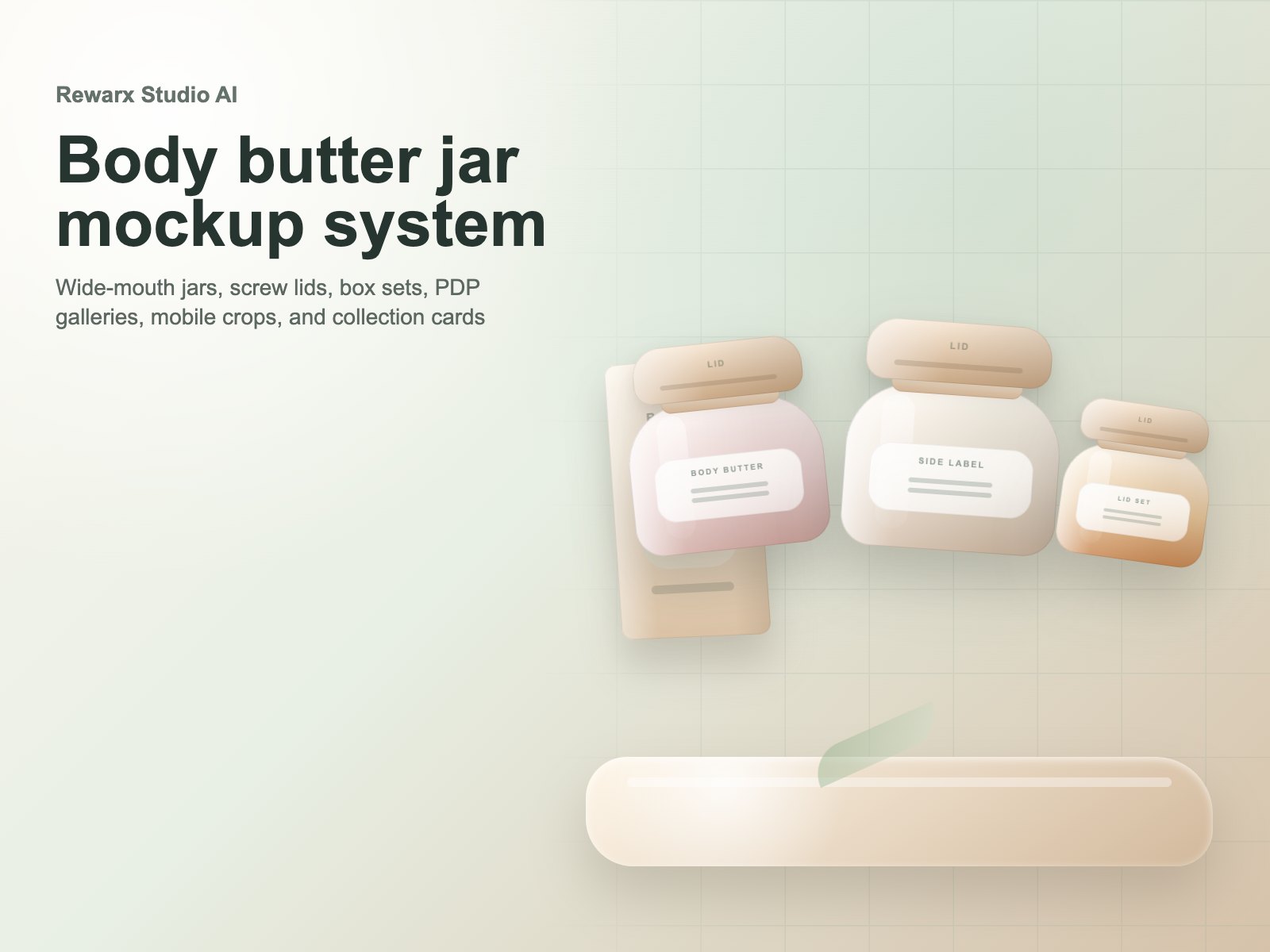 Rewarx Studio AI Shopify mockup-generator til body butter-flaskeflasker: Body butter-krukker kan se premium ud og stadig miste tillid i galleriet