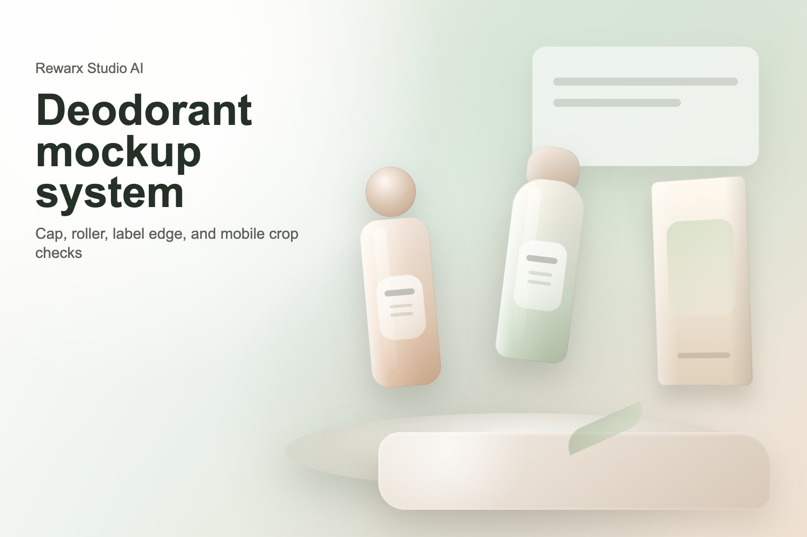Rewarx Studio AI Generatore mockup packaging deodorante Shopify: Workflow mockup packaging deodorante pronto per Shopify