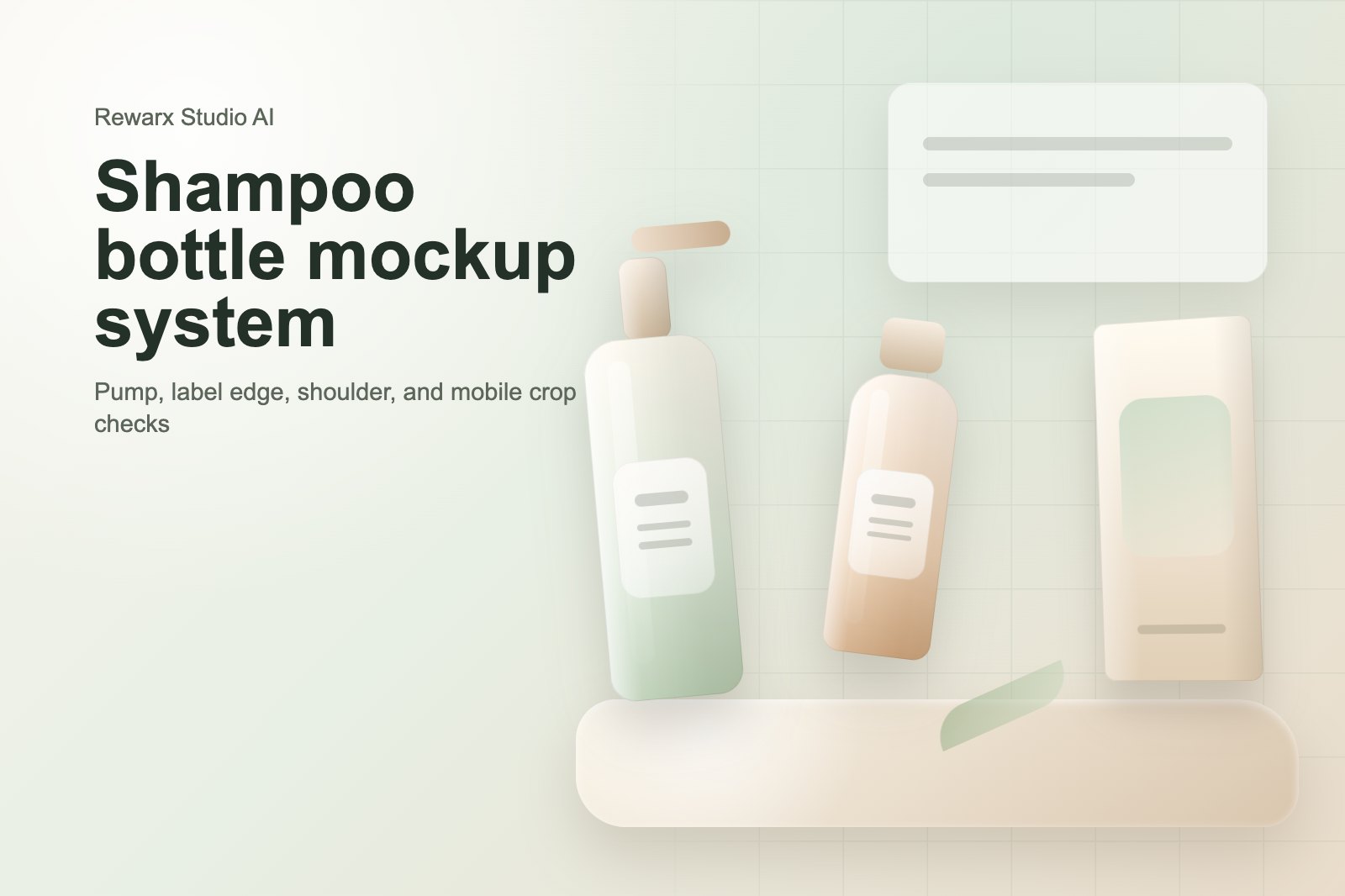 Rewarx Studio AI Gerador de mockups de frascos de frasco de shampoo Shopify: Fluxo de mockup de frasco de shampoo pronto para Shopify